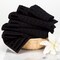 Hastings Home 6-Piece Cotton Deluxe Plush Bath Towel Set, Chevron Pattern Spa Luxury Decorative Towels (Black) 421314VTX - alternate 1